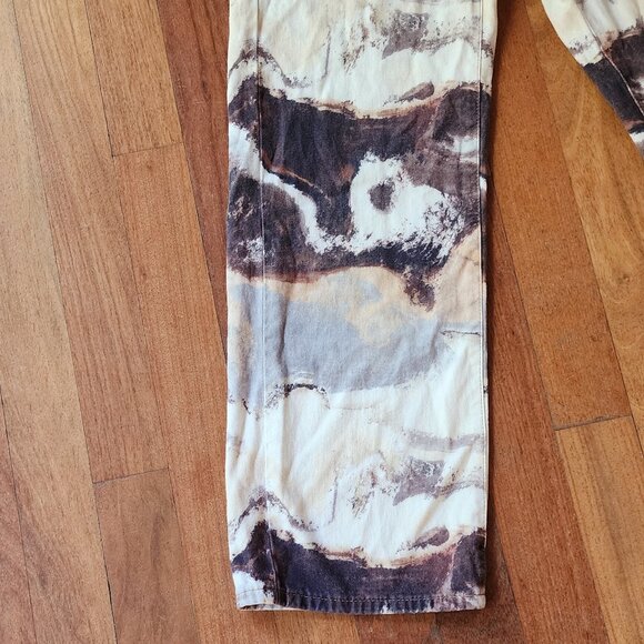 SHEIN Marble Print Wide Leg Jeans Size 6 - Picture 6 of 15